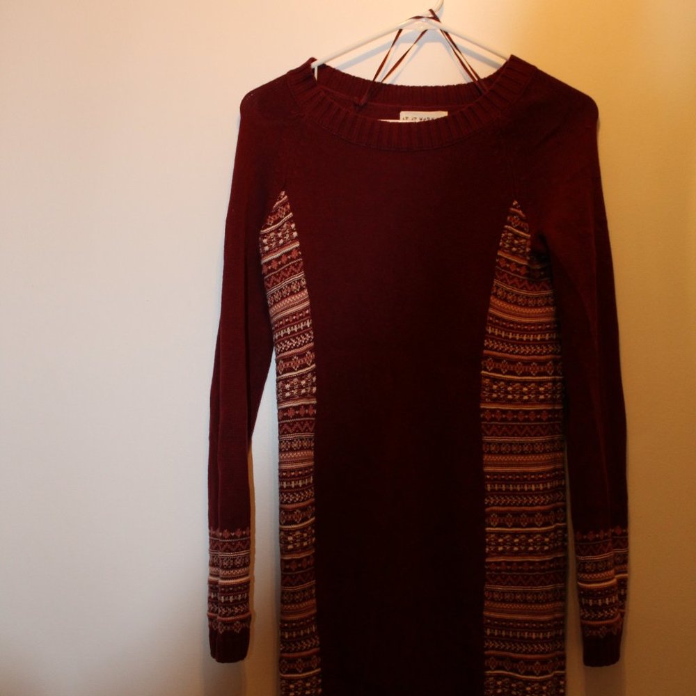Red/Maroon Sweater Dress